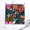 Whimsical Floral Modern Botanical Fairy Garden Flowers Maximalist Pink Blue Dots Contemporary Custom Printed Fabric by Spoonflower Various Fabrics by the Yard or Fat Quarter